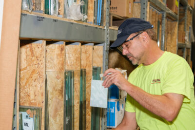 commercial door hardware inventory in warehouse