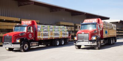 dellivery truck at Tague Lumber of Doylestown and Plumsteadville PA 