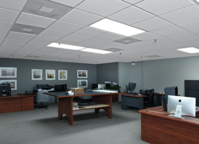 Ceiling Tile Grid installed in commercial space