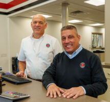 employee, jeff and dan in Doylestown at counter