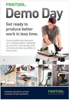 Festool Demo Day at Tague Media location