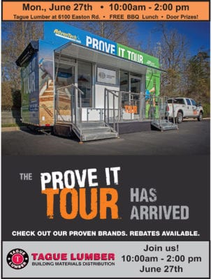 Gira de AdvanTech "Prove it" en Tague Lumber Doylestown