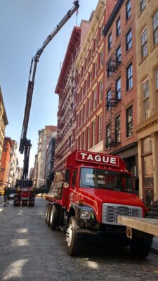 Out-of-state lumber orders and delivery coordination from Tague Lumber