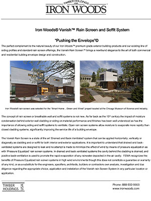 Iron Woods Vanish Rainscreen System