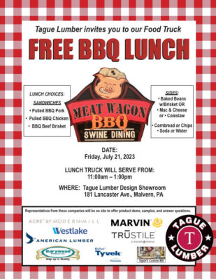 Free BBQ Lunch Truck at Tague Malvern Showroom 7/21/23