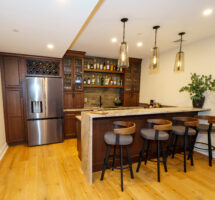kitchen and bar cabinetry