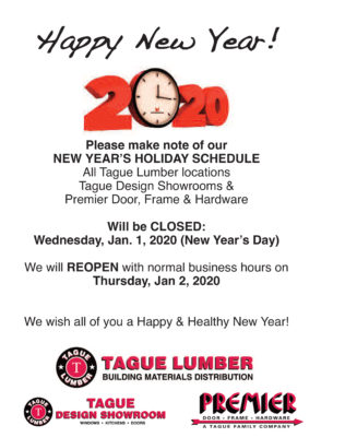 CLOSED for New Year’s Day