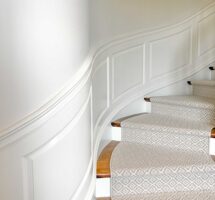 Custom raised panel wainscoting installation