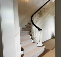 Custom raised panel wainscoting installation