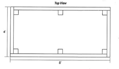 Top view of Raised bed