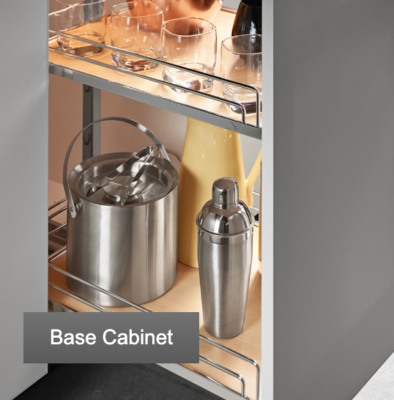 kitchen cabinet pull-out storage organizer