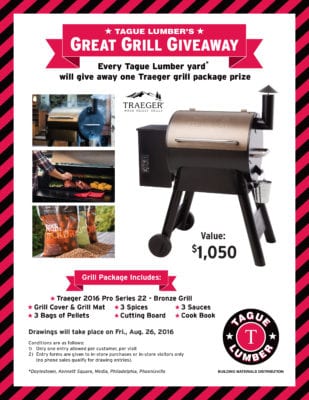 Tague Lumber Great Grill Giveaway Summer 2016