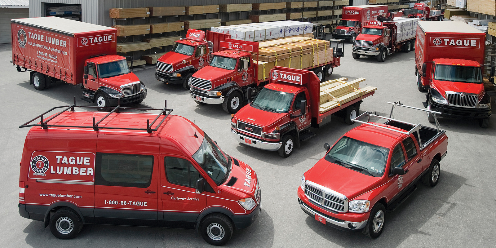 Tague Lumber trucks