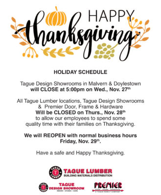 Thanksgiving Holiday Schedule